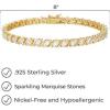 imageAmazon Essentials Cubic Zirconia Wave Tennis Bracelet in Sterling Silver 8quotYellow