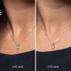 imageAmazon Essentials IGI Certified Solitaire Lab Grown Diamond Pendant Necklace in 14k Gold  16quot Chain with 2quot ExtenderWhite Gold