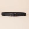 imageAmazon Essentials Womens Leather Refined Buckle Dress BeltBlack