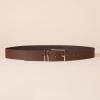 imageAmazon Essentials Womens Leather Refined Buckle Dress BeltBrown