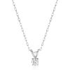 imageAmazon Essentials IGI Certified Solitaire Lab Grown Diamond Pendant Necklace in 14k Gold  16quot Chain with 2quot ExtenderWhite Gold
