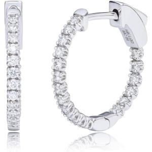 imageAmazon Essentials IGI Certified 05 Carat Genuine Lab Grown Diamond Hoops  14k Solid Gold Inside Out Hoop Earrings for Women  Hoop Earrings for Women  Gold Earrings  Size 17mmWhite Gold