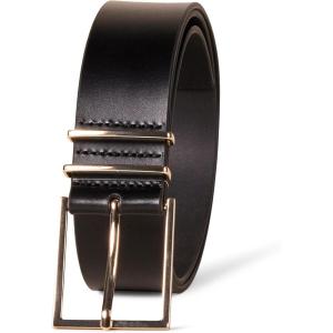 imageAmazon Essentials Womens Leather Refined Buckle Dress BeltBlack