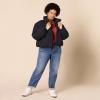 imageAmazon Essentials Womens Cropped FullZip Puffer Jacket Quilted Matte or Sherpa FleeceBlack