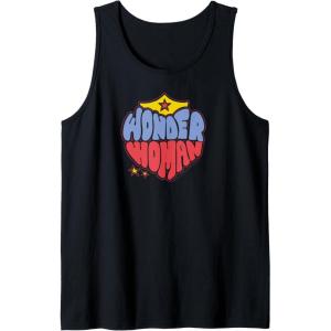 imageAmazon Essentials DC Comics Wonder Woman Heart Shaped Logo Tank TopBlack