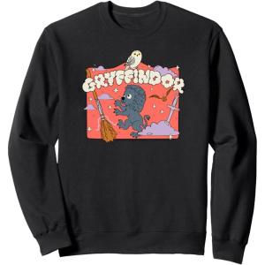 imageAmazon Essentials Harry Potter Hogwarts Gryffindor House Cartoon Scene SweatshirtBlack