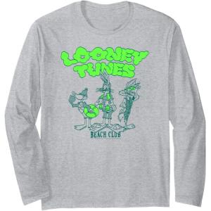 imageAmazon Essentials Looney Tunes Beach Club Long Sleeve TShirtHeather Grey