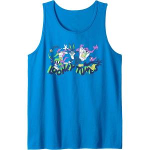 imageAmazon Essentials Looney Tunes Green Logo with Running Characters Tank TopSapphire Blue