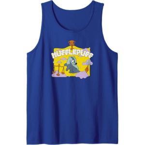 imageAmazon Essentials Harry Potter Hogwarts Hufflepuff House Cartoon Scene Tank TopRoyal Blue