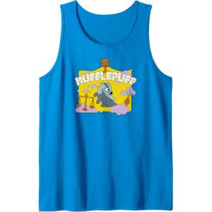 imageAmazon Essentials Harry Potter Hogwarts Hufflepuff House Cartoon Scene Tank TopSapphire Blue