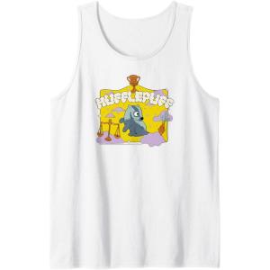 imageAmazon Essentials Harry Potter Hogwarts Hufflepuff House Cartoon Scene Tank TopWhite