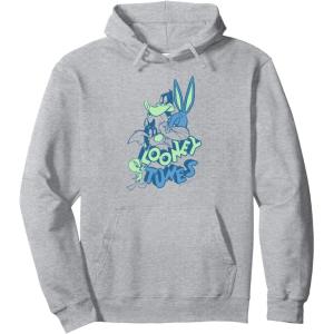 imageAmazon Essentials Looney Tunes Blue and Green Character Collage Pullover HoodieHeather Grey