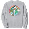 imageAmazon Essentials DC Comics Wonder Woman Lasso Rainbow World SweatshirtHeather Grey