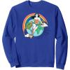 imageAmazon Essentials DC Comics Wonder Woman Lasso Rainbow World SweatshirtRoyal Blue