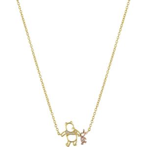 imageAmazon Essentials Disney Plated Winnie The Pooh ampamp Piglet Pendant NecklaceRose Gold