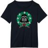 imageAmazon Essentials Mens Darth Vader Helmet Holiday Christmas Wreath TShirt Star Wars Darth SmallBlack