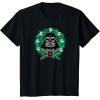 imageAmazon Essentials Mens Darth Vader Helmet Holiday Christmas Wreath TShirt Star Wars Darth SmallBlack