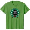 imageAmazon Essentials Mens Darth Vader Helmet Holiday Christmas Wreath TShirt Star Wars Darth SmallGrass Green