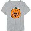 imageAmazon Essentials Star Wars Darth Vader Halloween Pumpkin Jack OLantern TShirtHeather Grey