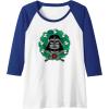 imageAmazon Essentials Star Wars Darth Vader Helmet Holiday Christmas Wreath Raglan Baseball TeeRoyal BlueWhite