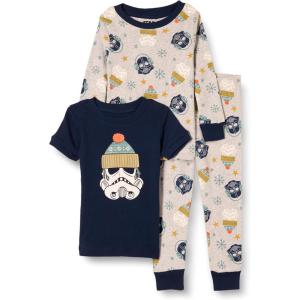 imageAmazon Essentials Disney  Marvel  Star Wars Unisex Kids SnugFit Cotton PajamasStar Wars Winter  Kids