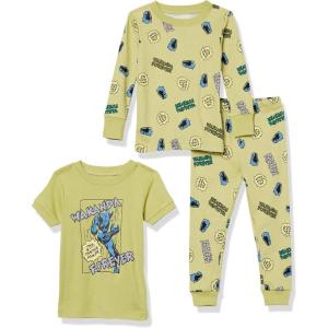 imageAmazon Essentials Marvel Boys and Toddlers SnugFit Pajama Sleep SetsMarvel Black Panther