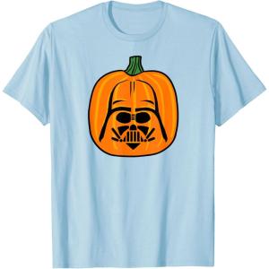 imageAmazon Essentials Star Wars Darth Vader Halloween Pumpkin Jack OLantern TShirtBaby Blue