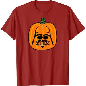 imageAmazon Essentials Star Wars Darth Vader Halloween Pumpkin Jack OLantern TShirtCranberry Red
