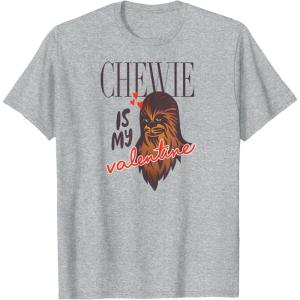 imageAmazon Essentials Star Wars Chewbacca Chewie Is My Valentine TShirtHeather Grey