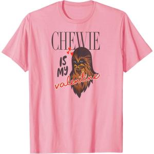imageAmazon Essentials Star Wars Chewbacca Chewie Is My Valentine TShirtPink