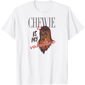 imageAmazon Essentials Star Wars Chewbacca Chewie Is My Valentine TShirtWhite