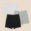 imageAmazon Essentials Unisex Babies Cotton PullOn Shorts MultipacksBlackLight Grey HeatherStripe