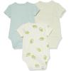 imageAmazon Essentials Unisex Babies Cotton ShortSleeve Side Snap Bodysuit Previously Amazon Aware Pack of 3BeigeOlive StripePale Blue