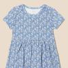 imageAmazon Essentials Unisex Babies Short Sleeve Bodysuit Dress Pack of 3Pale PinkBlue Posey Floral