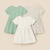 imageAmazon Essentials Unisex Babies Short Sleeve Bodysuit Dress Pack of 3Sage Green Ditsy FloralStripe