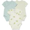 imageAmazon Essentials Unisex Babies Cotton ShortSleeve Side Snap Bodysuit Previously Amazon Aware Pack of 3BeigeOlive StripePale Blue