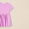 imageAmazon Essentials Girls and Toddlers Short Sleeve Jersey Dress Pack of 3MauvePinkApples