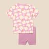 imageAmazon Essentials Girls and Toddlers TShirt and Bike Short SetMauveApples