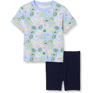 imageAmazon Essentials Girls and Toddlers TShirt and Bike Short SetNavyFruit