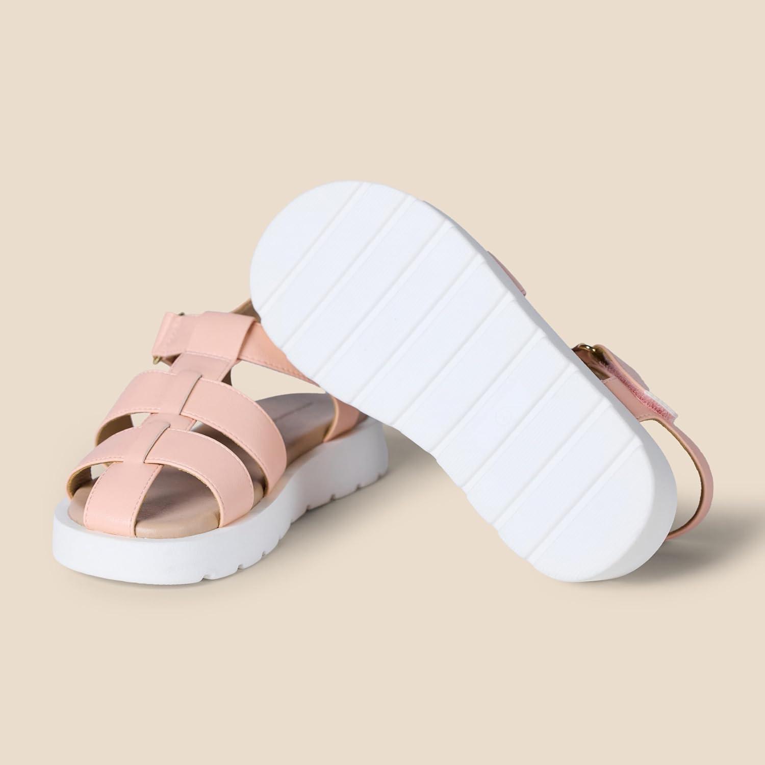 imageAmazon Essentials Girls Closed Toe Fisherman SandalsPink Faux Leather