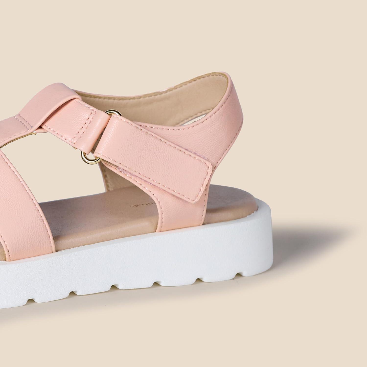 imageAmazon Essentials Girls Closed Toe Fisherman SandalsPink Faux Leather