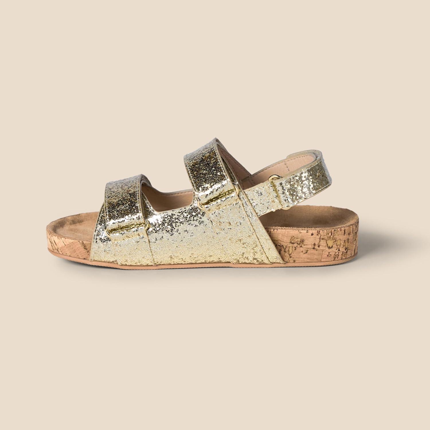 imageAmazon Essentials Girls Cork SandalsGold Glitter