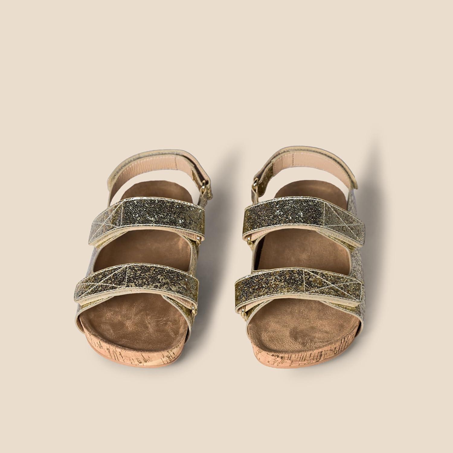 imageAmazon Essentials Girls Cork SandalsGold Glitter