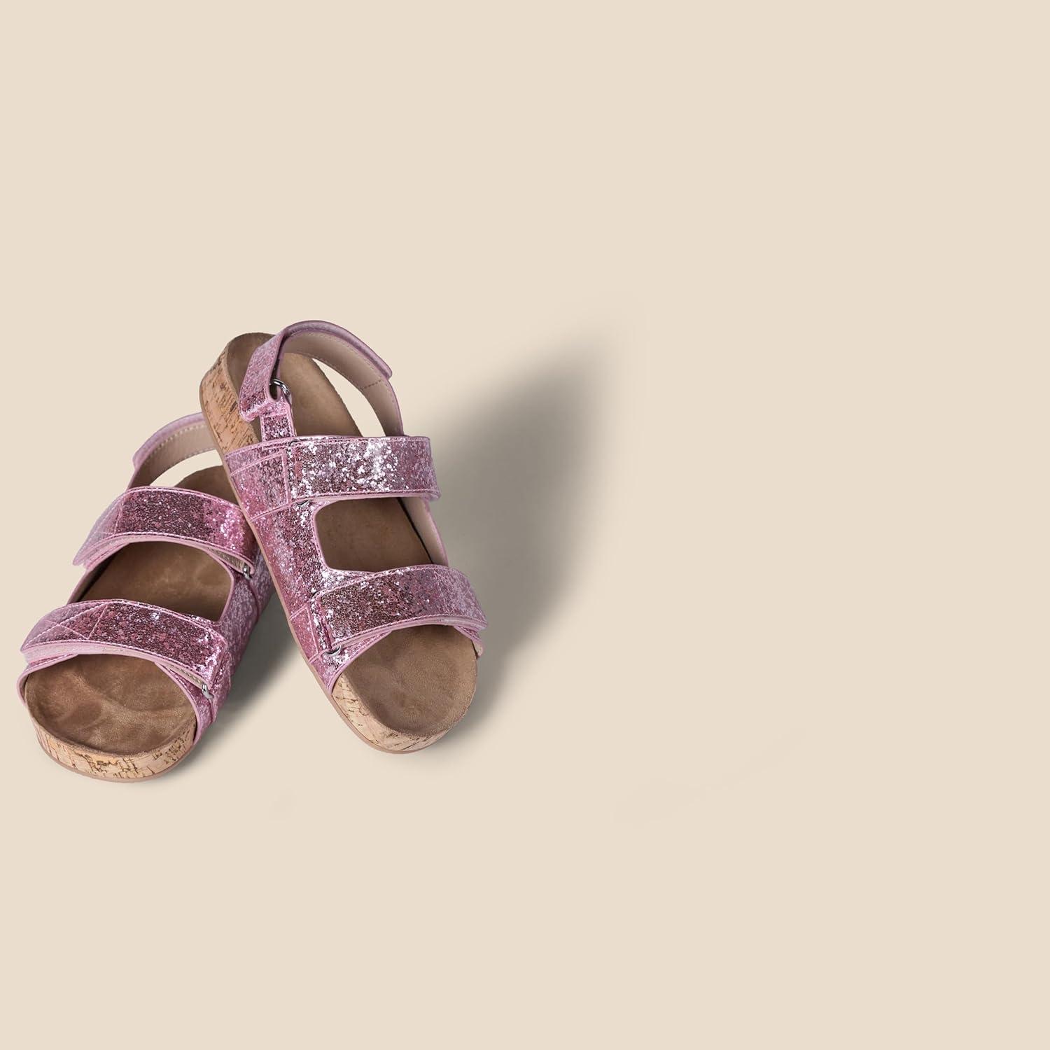 imageAmazon Essentials Girls Cork SandalsPink Glitter