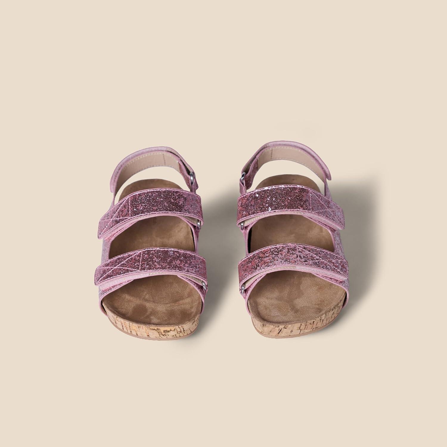 imageAmazon Essentials Girls Cork SandalsPink Glitter