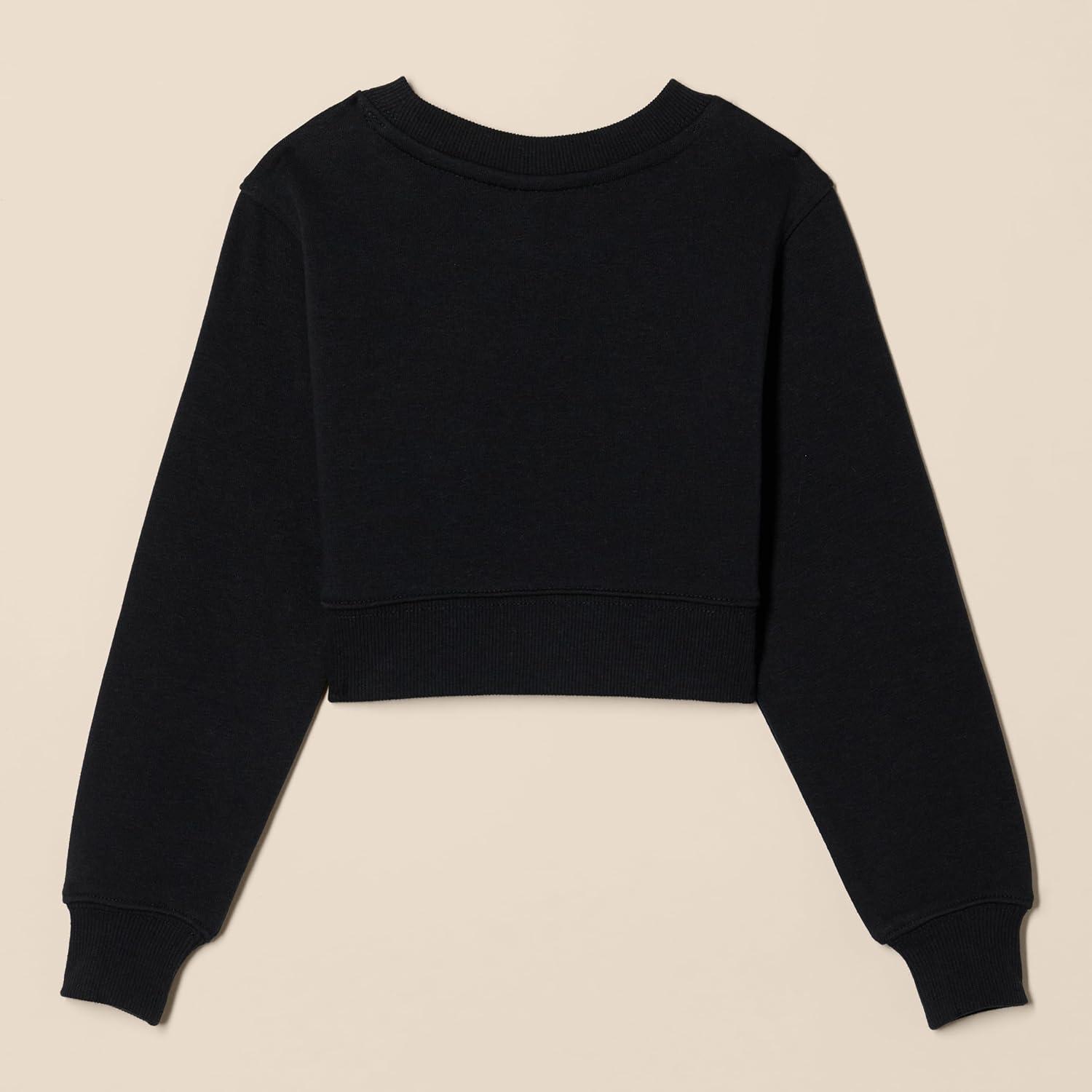 imageAmazon Essentials Girls Cropped SweatshirtBlack