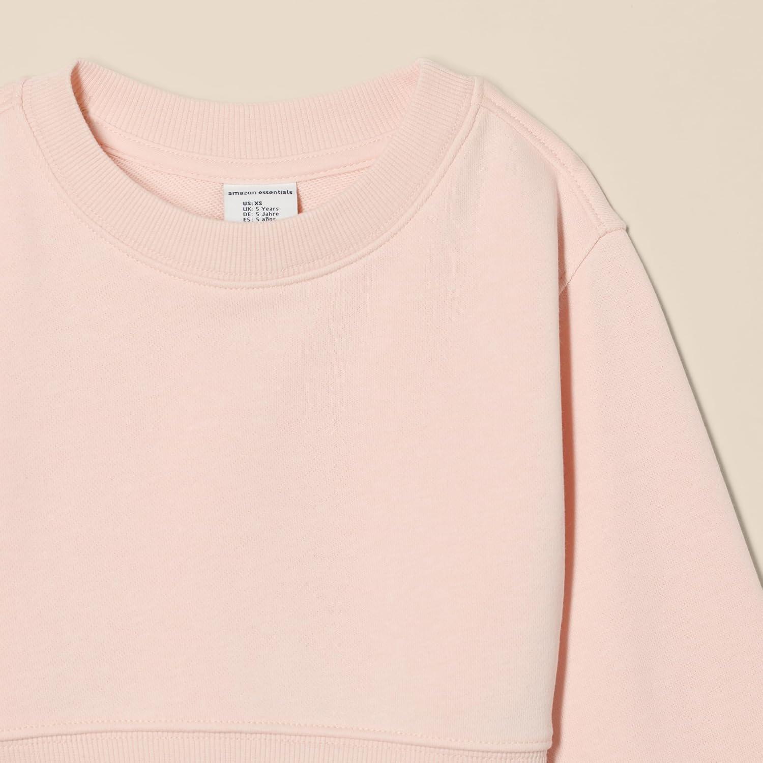 imageAmazon Essentials Girls Cropped SweatshirtLight Pink