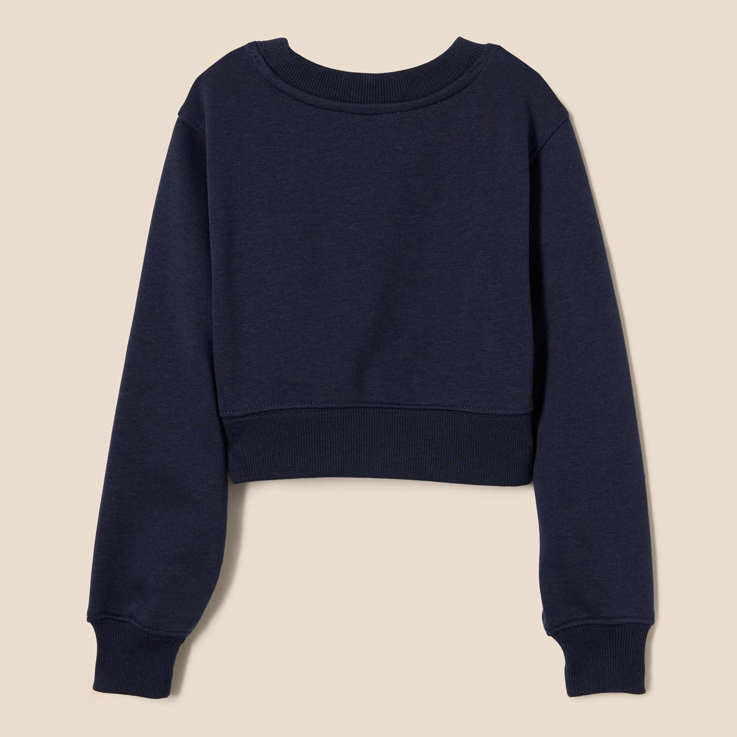 imageAmazon Essentials Girls Cropped SweatshirtNavy