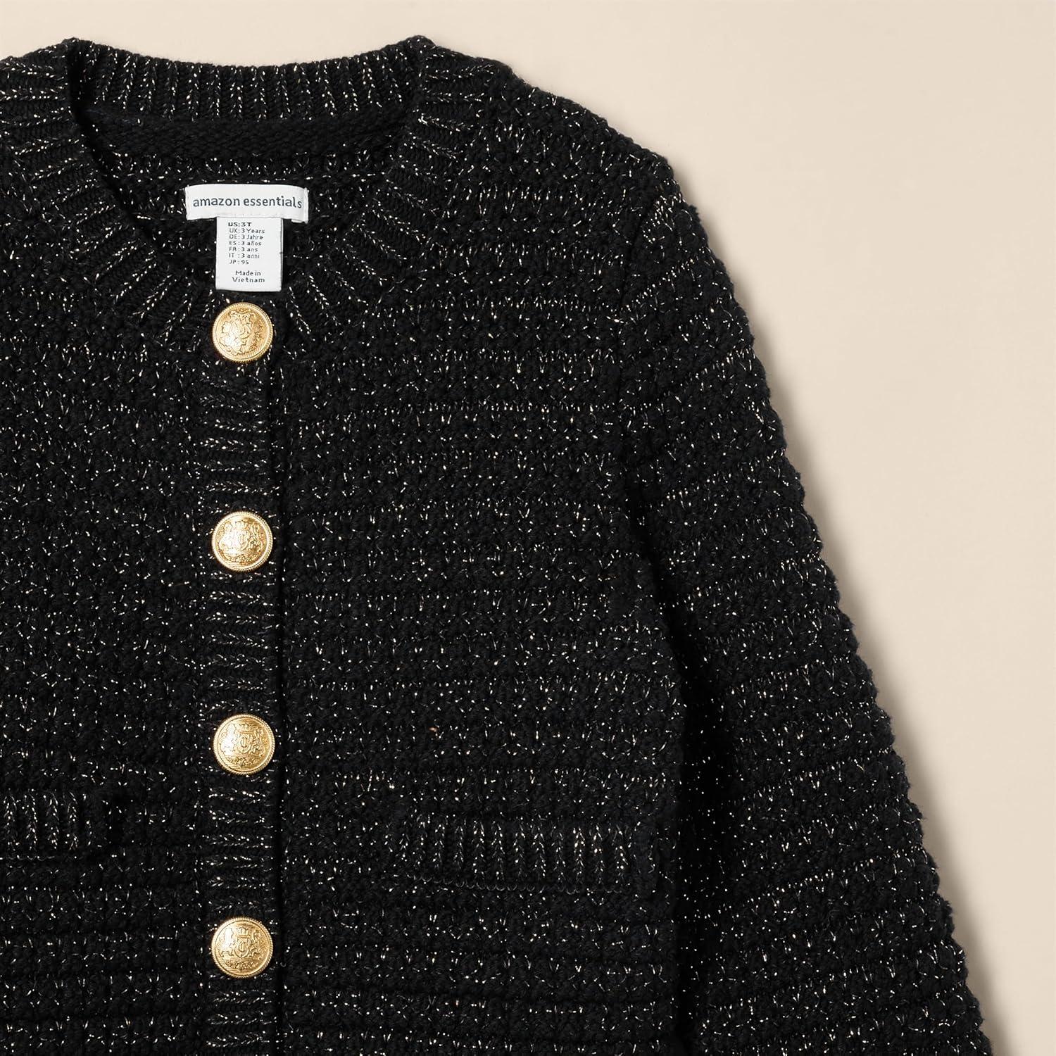 imageAmazon Essentials Girls and Toddlers Knit CardiganBlack