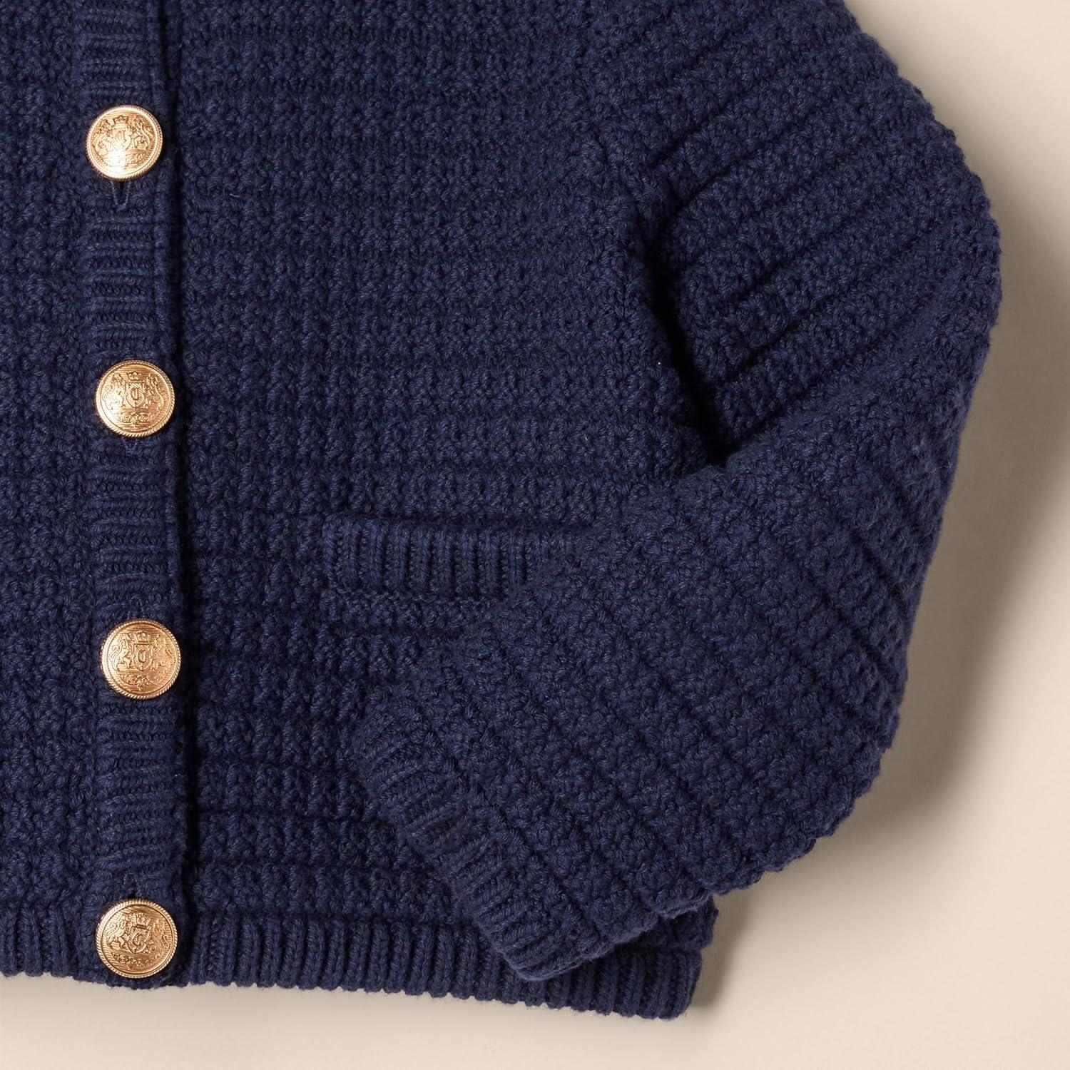 imageAmazon Essentials Girls and Toddlers Knit CardiganNavy